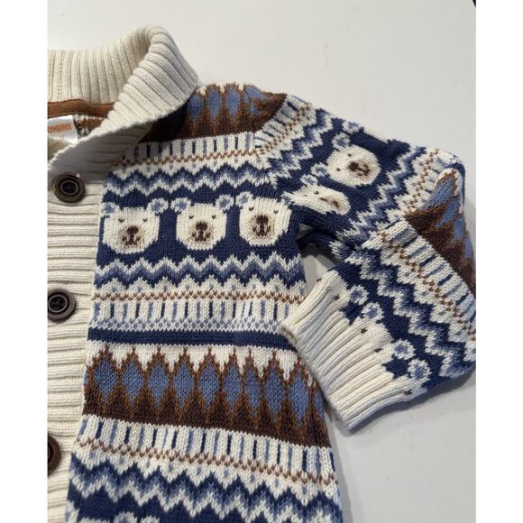 Gymboree Polar Bear Fair Isle Knit Cardigan Baby Size 3T Sweater Tee T-Shirt Lot - Picture 3 of 13